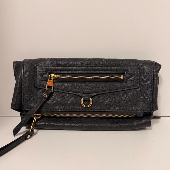 Authentic Louis Vuitton Petillante Empreinte Clutch Blue-Black with Added Strap - Picture 3 of 16